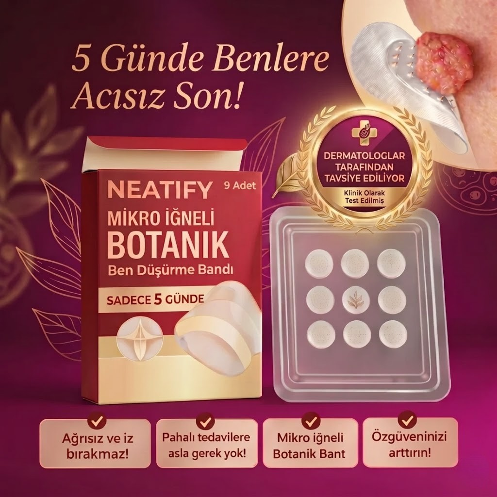 Neatify Benstop Mikro İğneli Ben Ve Siğil Düşürücü Bant – 5 Günde İz Bırakmadan Düşürür