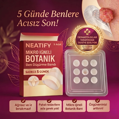 Neatify Benstop Mikro İğneli Ben Ve Siğil Düşürücü Bant – 5 Günde İz Bırakmadan Düşürür