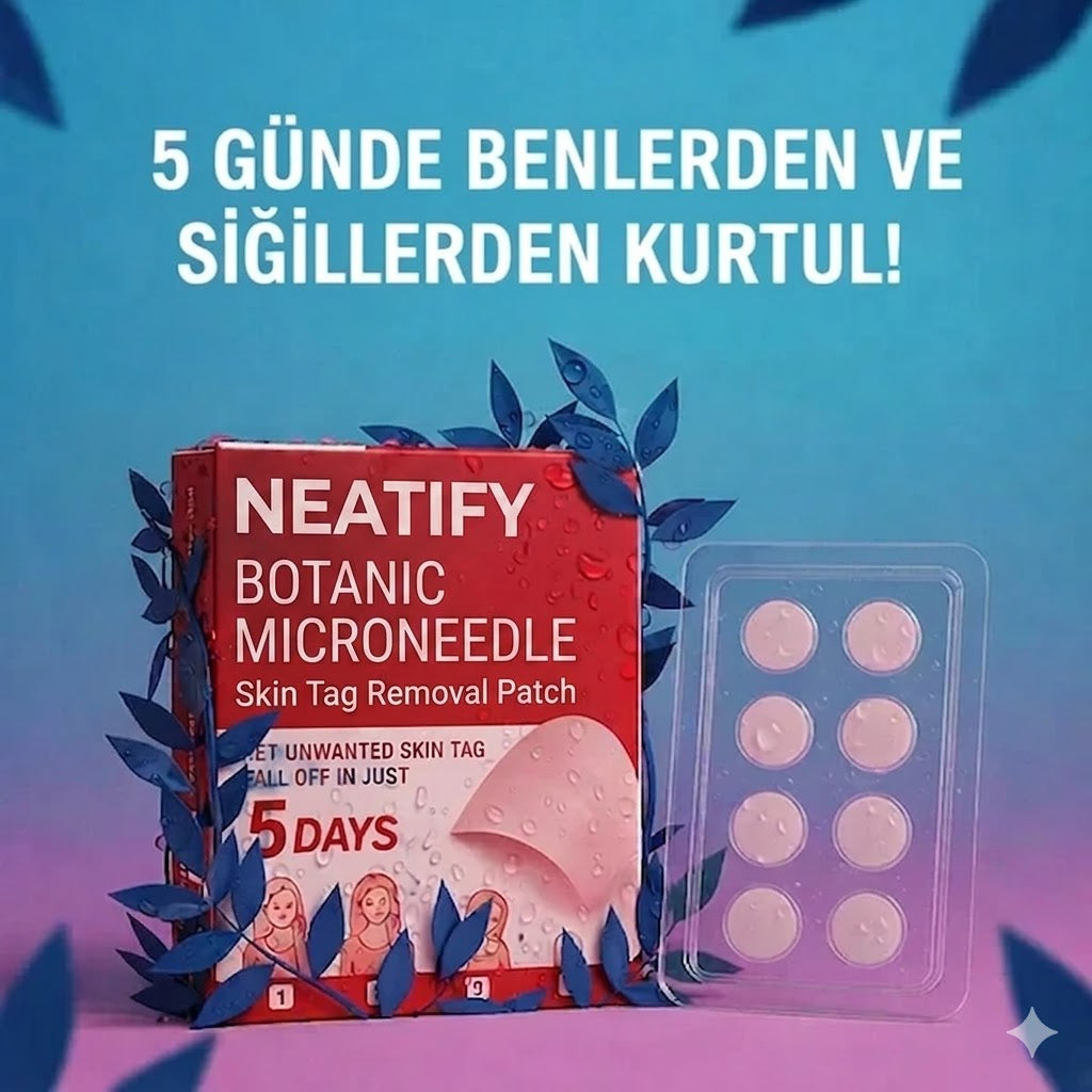 Neatify Benstop Mikro İğneli Ben Ve Siğil Düşürücü Bant – 5 Günde İz Bırakmadan Düşürür